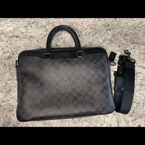 Coach Briefcase OxBlood and Black